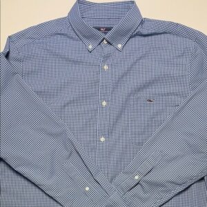 Men's Blue Vineyard Vines Checkered Shirt